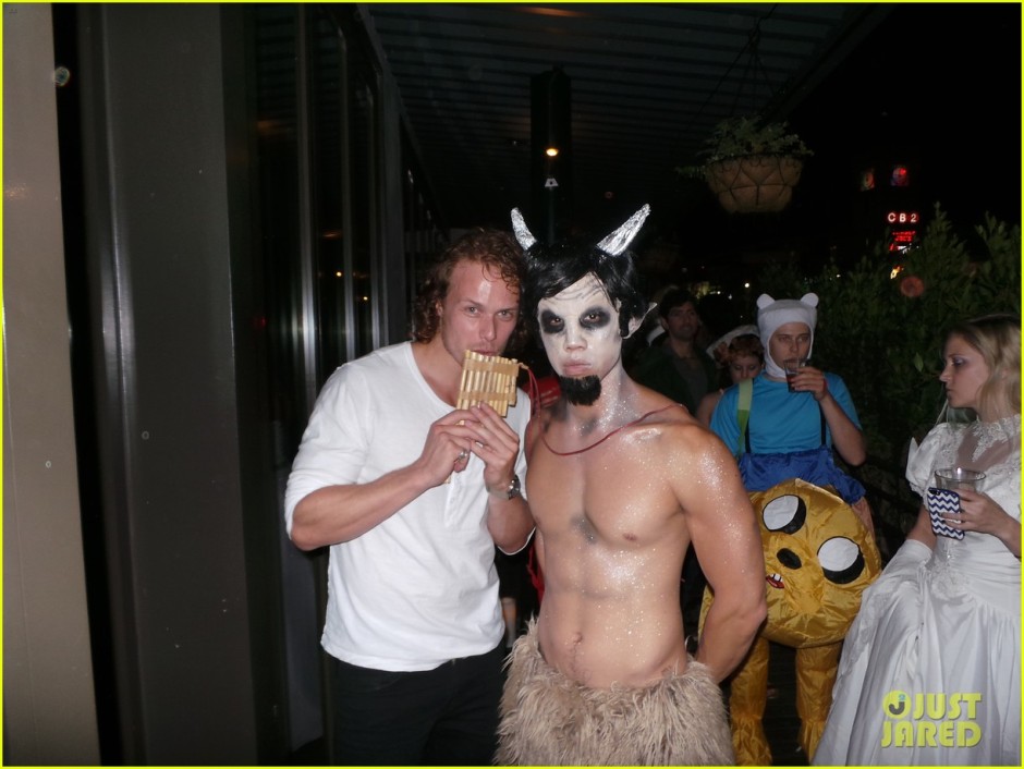 Sam Heughan attended Matthew Morrison‘s 2014 Halloween Party on Saturday ev...